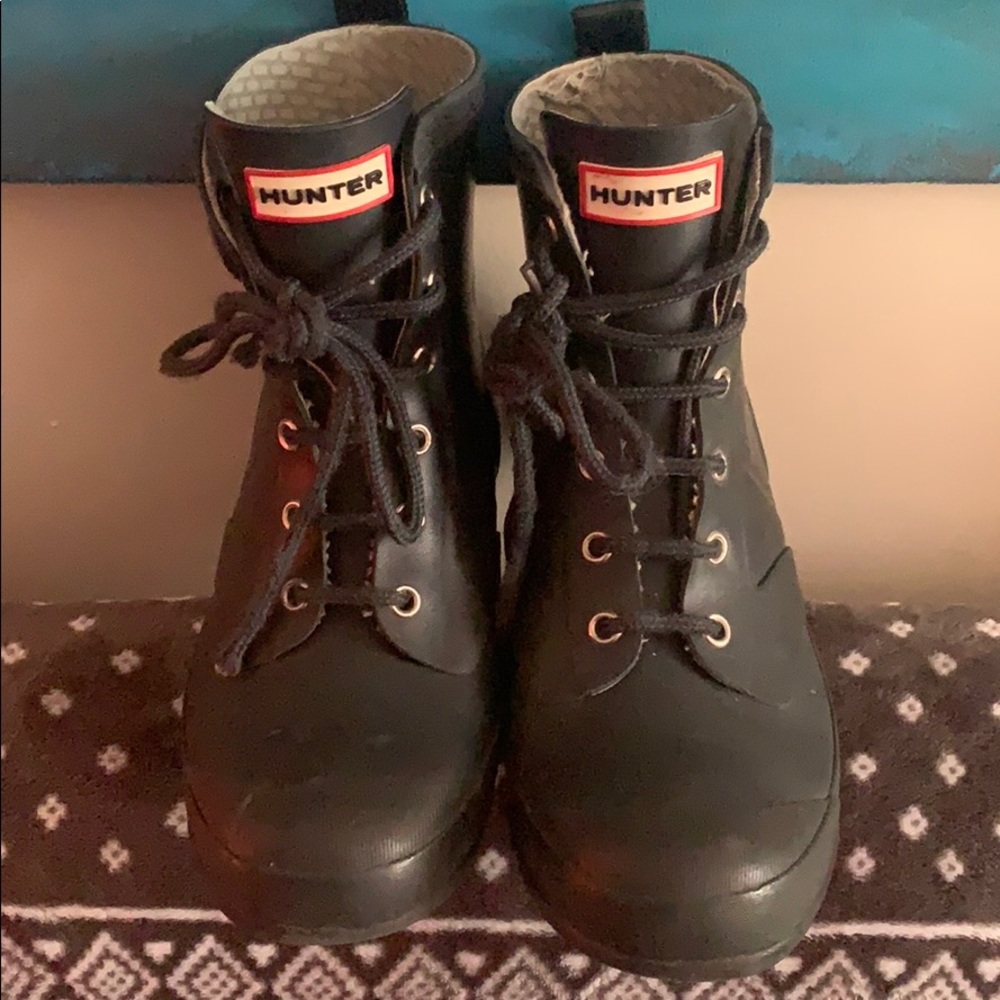 RARE lace up hunter boots size 4